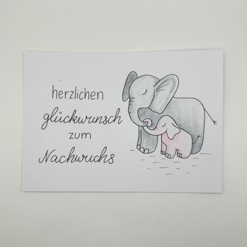 Geburt rosa Elefant